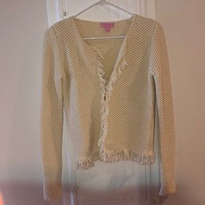 Cream/gold Lilly sweater jacket